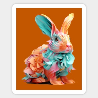 3D Paper Bunny Sticker